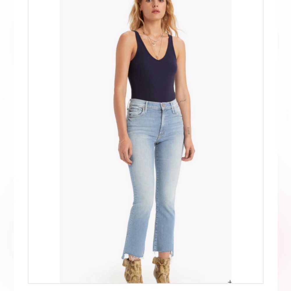 MOTHER THE INSIDER CROP STEP FRAY IN WASH COME OUT AND PLAY SIZE 27